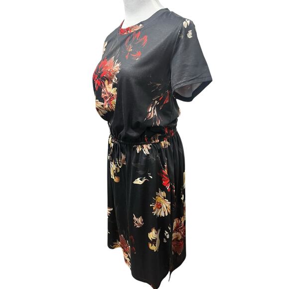 Simier Fariry Women's Modest Stretch Adjustable Waist Blouson Crew Neck SIZE L - Picture 2 of 6